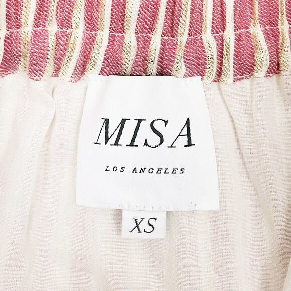 NWOT MISA Los Angeles Silvia Mini Skirt Size XS Striped Cotton Blend Soft Girl - Picture 12 of 14